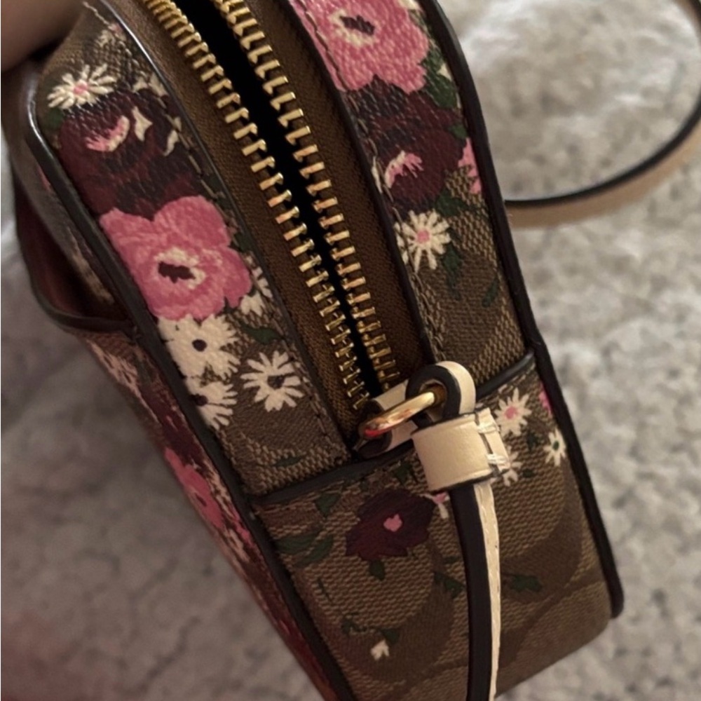 Coach Signature Floral Clutch - Brown and Pink - Picture 13 of 13